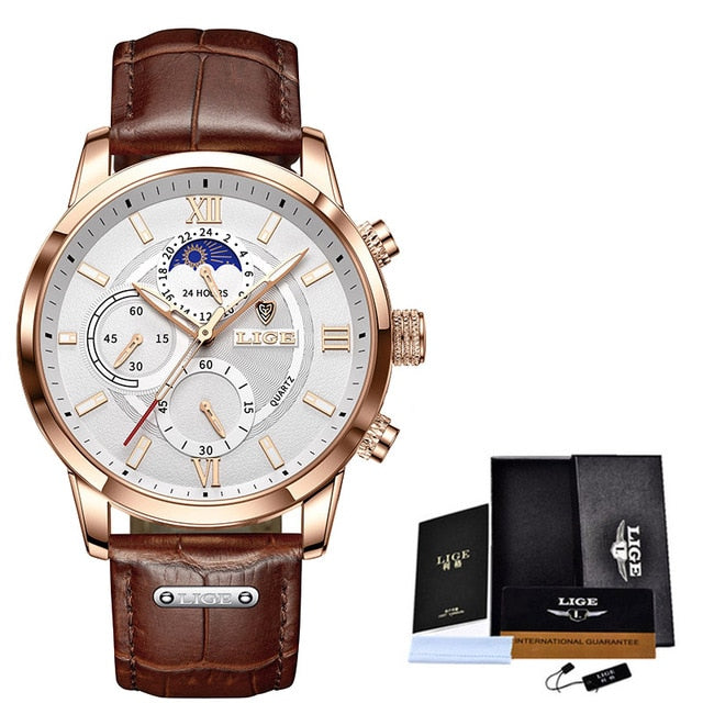 Relógios para Homens Lige marca de luxo