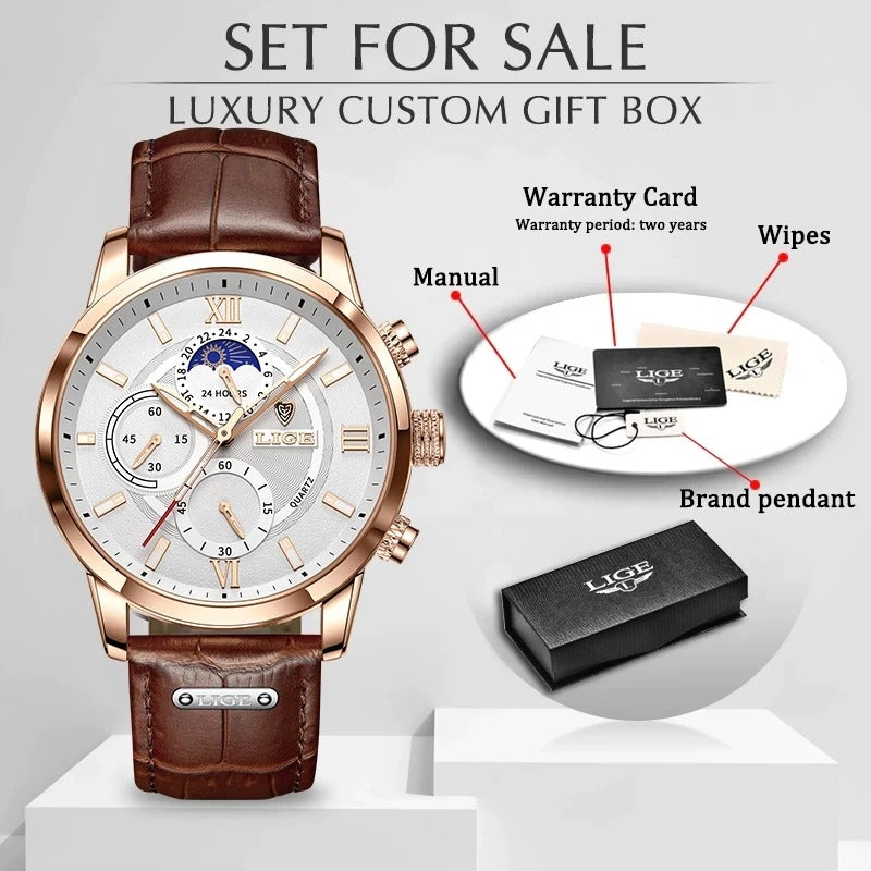 Relógios para Homens Lige marca de luxo